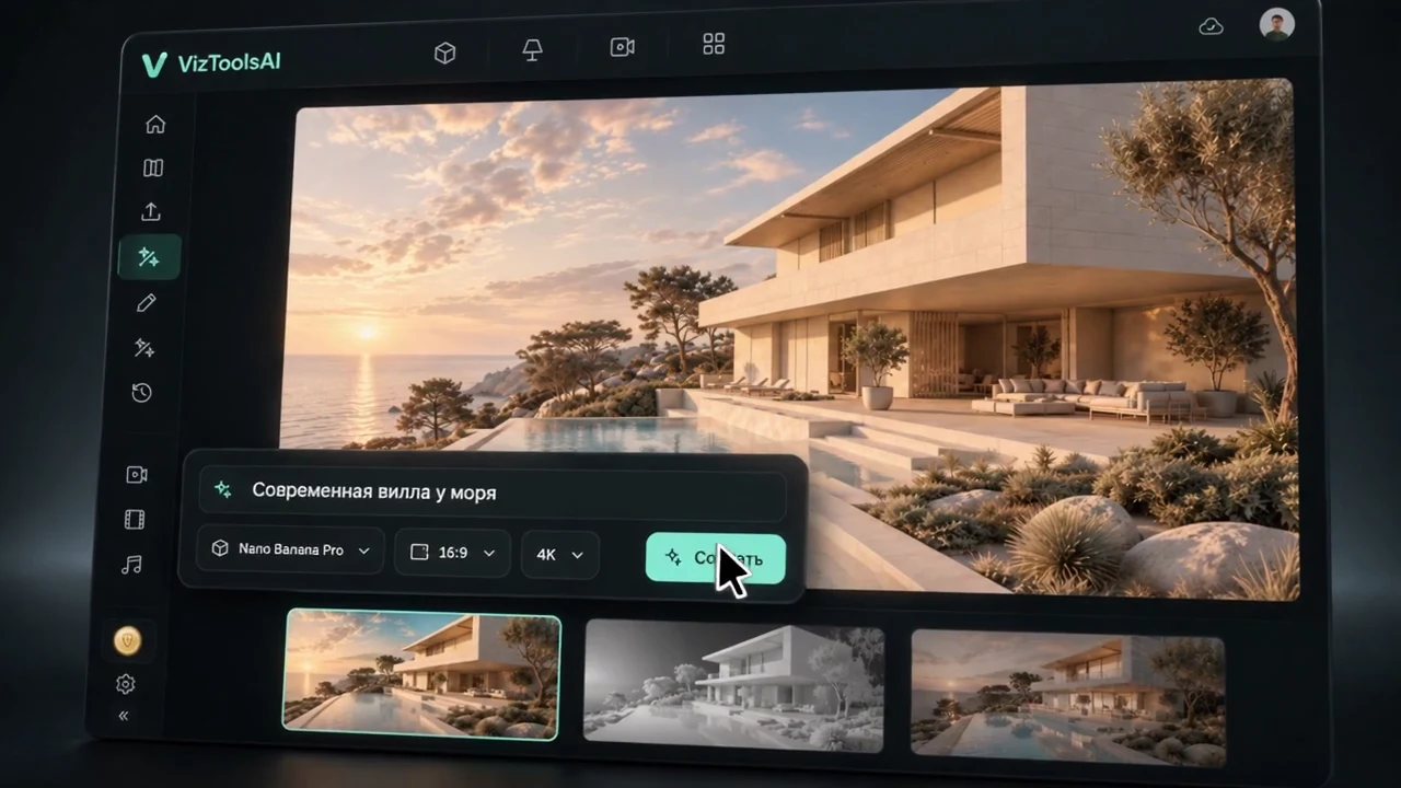 A frame from the VizToolsAI image generation presentation video